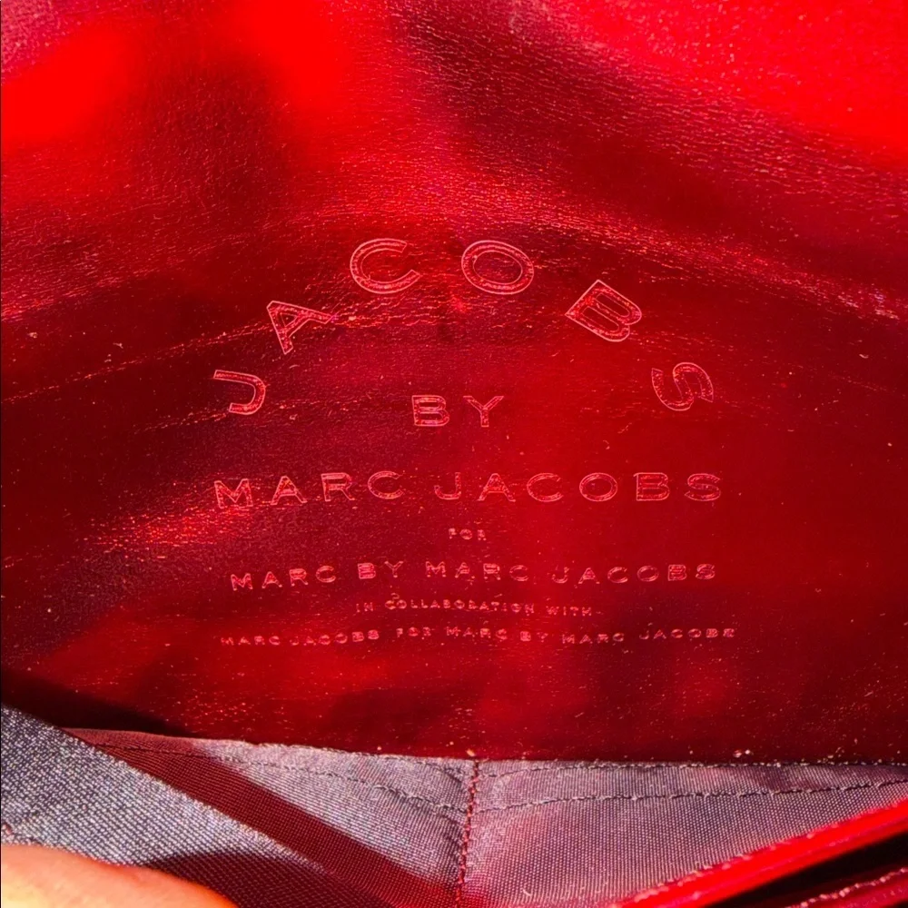 Marc Jacobs Red Heart Embossed Clutch